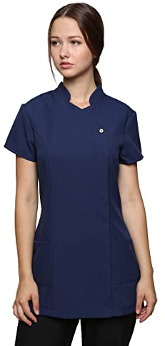 Mirabella Health & Beauty Women's Freya Beauty Tunic Uniform Graphite Blue 14 UK