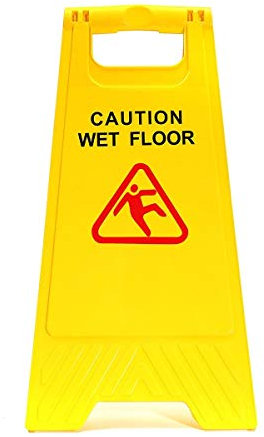 CAUTION WET FLOOR/CAUTION CLEANING IN PROGRESS SIGN 2 SIDED