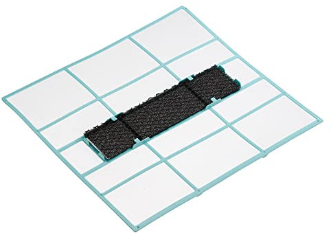 PATIKIL 11.81 x 11.02 Aire Acondicionador Aire Filtro, Plástico Aire Filtrado Pantalla Reemplazo con Aire Filtro Espuma para HVAC, Azul Negro