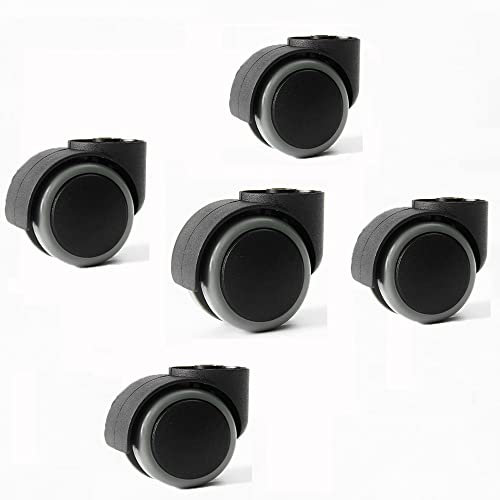 5 Piezas Ruedas Sin Varilla para Silla Oficina, 50 Mm Accesorios Ruedas De Repuesto Mute Ruedas Pivotantes para Silla, Rueda De Poliuretano (Color : B)