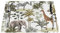 NIBABAEU Gewebte Platzsets, Tropische Palmen, Tiere, Giraffe, Elefant, geeignet für Küche, Esstisch, Wärmeisolierung, 45 x 30 cm, 6 Stück