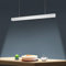 OOWOLF Lampada a Sospensione a LED focalizzata, 40W 4000K, Lampadario Cucina,110cm Luce bianca Morbida, Lampadario Bianco Regolabile in Altezza per ufficio, Soggiorno, Tavolo da Pranzo