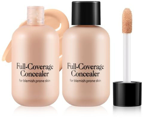 Boobeen Liquid Concealer Full Coverage Foundation, Concealer Cream Foundation, Face Concealer Liquid Smooth Longlasting Matte Natural Creamy Flawless, Waterproof Lightweight