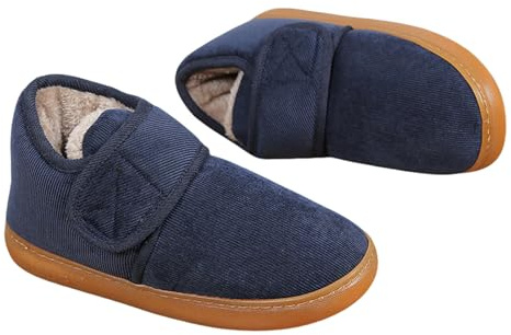 CMZYBBD Pantofole Invernali Uomo Pantofole di Cotone Caldo da Donna Invernale-Peluche Foderate, Slip di Scarpe da Interno E Esterno per Uomini E Donne, Scarponi da Neve-blu-38 39