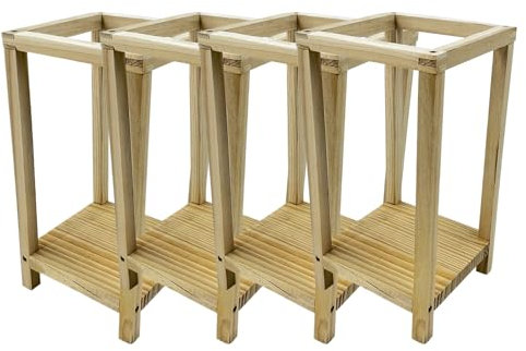 Kustimantu Table Decoration Centrepiece Flower Column - 4 x Wedding Table Flower Column as Table Decoration Wooden Plant Stand Indoor and Outdoor Use for Engagement Birthday Christmas Flower