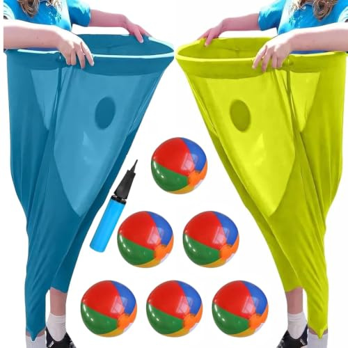 Granny Pants Yard Game Set, Garden Games With Throwing Bouncy Balls and Pumps, Party Games for Kids, Adults Garden Sports Day Toys for Outdoor Birthday, Family, Christmas Party