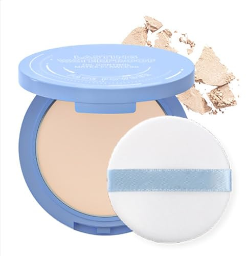 Foundation Setting Powder for Mature Skin, Oil Control Pressed Powder, Translucent Matte Finish, Long-Lasting Waterproof, Pore-Blurring Lightweight (CALASSIC IVORY)