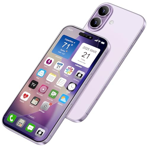 Dummy Fake Phone Model, Looks Like Real Phone Dummy Compatible with Phone 17, Prank Stuff Decoy Pear Non-Working Toy Phone 17 for Kids (Purple)