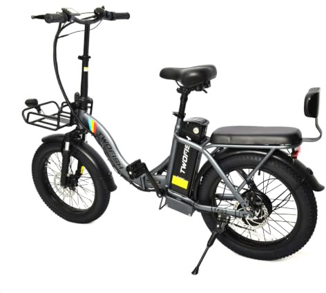 Foldable Electric Bicycle for Adults, 100km Range, Unlockable Speed Limit, 20”*3.0 Fat Tires, 7 Speed, 36v 17.8ah Battery, Height-Adjustable Handlebars and Seat, Lcd Display, Dual Shock Absorbers