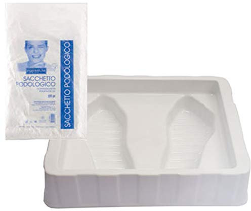 Bañera Pedicura pediluvio de plástico resistente + 100 bolsas podologici bañera pies profesional para esteticista