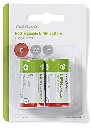 Nedis Pila C Recargable de Ni-MH 1.2 V 4000 mAh 2 unid