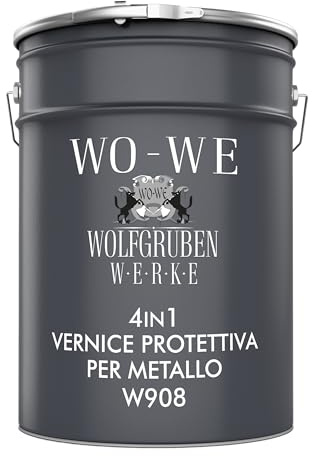 WO-WE Metallschutzlack 4in1 Metalllack Metallfarbe Metallschutzfarbe W908 Tannengrün - 2.5L