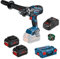 Bosch Professional 18V System BITURBO Akku Bohrschrauber GSR 18V-150 C (max. Drehmoment 150 Nm, Drehzahl von 2.200 min⁻¹, inkl. Zusatzhandgriff, 2x 8.0Ah ProCORE Akku, GAL 1880 CV Ladegerät, L-BOXX)