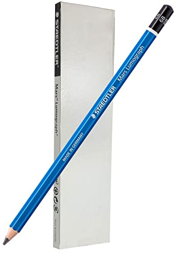 STAEDTLER Mars Lumograph 6B Graphite Art Drawing Pencil, 6 Pencils