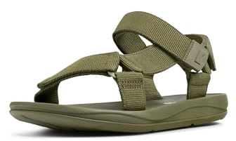 Camper Men's Match K100539T-Strap Sandal, Medium Green 028, 5.5 UK