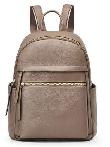 Kattee Echtleder Rucksack für Damen Multifunktional Elegant Tagesrucksack Weiches Leder Schultertasche für Shoppingtouren Medium