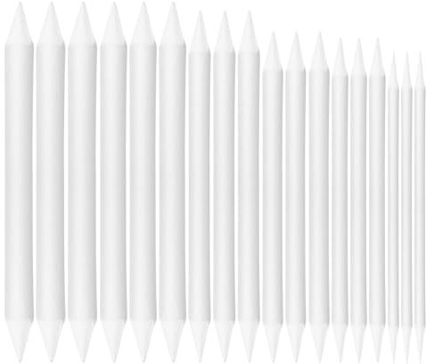 DEANKEJI Papierwischer Set, 18 Stück Papierwischer zum Zeichnen, Doppelköpfe Papier Stift Weiß, Art Papier Stümpfe, für Skizze, Kunst, Zeichnen, Künstler, Basteln, Verlängerungswerkzeug
