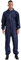 Kaerm Men's Waterproof Hooded Coveralls Rainwear Dustproof One Piece Rain Suit Work Uniforms Navy Blue 190/4XL