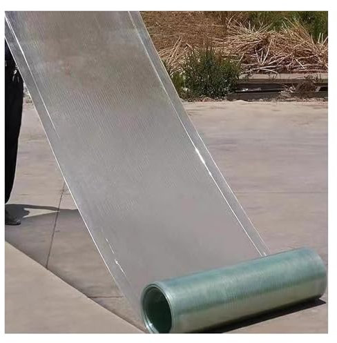 RLINZ Panneaux de Toit Isolés pour Serre Feuille Polycarbonate, Plaque de Remplacement 0,8mm Toiture Abri Toiture Transparente, Facile À Couper(0.8x5m)