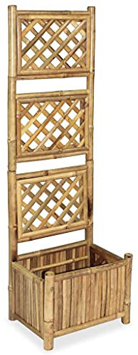 ShGaxin Arriate de jardín con Enrejado, Macetas para Flores Y Plantas, Jardinera, Macetero Exterior, Macetero, Huerto Domestico, de bambú 40 cm