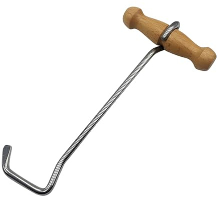 Long Boot Hooks - Boot Hooks with Wooden Handle & Steel Hook | Hunter Wooden Handle Boots Pulls | Ergonomic Helper Comfortable Grip Portable Design for Family Men Women Hiking Walking