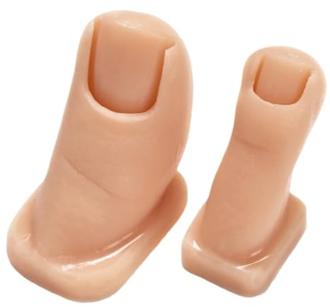 DECORNIJIA 2 Orteils En Silicone Pour Pratique Des Ongles Doigt De Pied En Silicone Pour Nail Art Sculpture Et Pédicure Mannequin Réaliste Pour Formation Manucure À Domicile