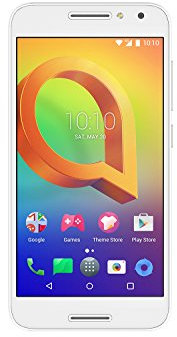 Alcatel A3 - Smartphone Pantalla de 5 (4G, cámara de13MP y frontal de 5MP, 1.5GB RAM, 16GB ROM, Android), blanco