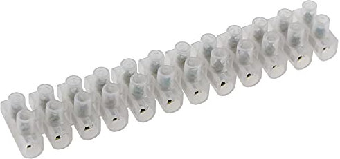 Lüsterklemmen Kabelverbinder Klemmleiste 2,5 bis 4mm², 12 Stück, Messingeinsatz, Transparent