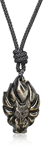 COAI Pendentif Renard à Neuf Queues Pierre Homme Femme