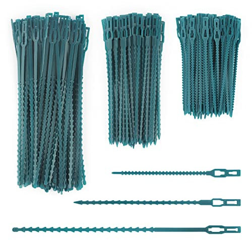 KINGLAKE 17CM Pflanzenbinder, Pflanzen Kabelbinder Verstellbare, 200 Stück Pflanzen Binder Befestigung, Gartenbinder Anbinden, für Pflanzen Tomaten Gurken (50Stk 13cm,100Stk 17cm,50Stk 23cm)