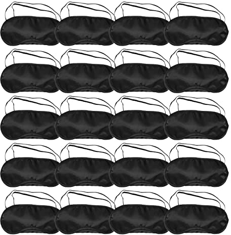 TSHAOUN 20 Pièces Masque pour les Yeux Bandés,Masque de Sommeil, Masque de Nuit Ultra Doux Respirant Masque Yeux Dormir,pour Jeu de Sommeil de Voyage avec Tampon de Nez masque yeux (20 PCS)