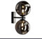 Wandleuchte Neptun, moderne Wandlampe aus Glas in Schwarz für Wohnzimmer & Esszimmer (2 flammig, G9 max.28Watt),Wandstrahler,Glasleuchte,Wohnzimmerlampe…