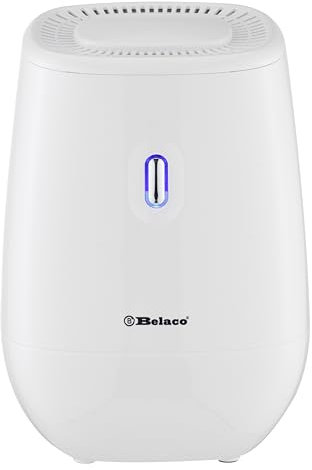 Belaco BDD01L Dehumidifier 1200ml Portable Air Dehumidifier for Damp, Mould, Moisture in Home, Bedroom, Kitchen, Caravan, Office, Garage, Basement, Bathroom, Wardrobe