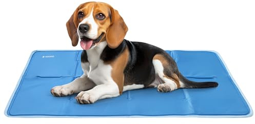 Navaris Tappetino Refrigerante Animali - Tappeto Rinfrescante Cane 60 x 90 cm - Materassino Refrigerante per Cani - Resistente ai Graffi - Autorinfrescante con Gel Solido