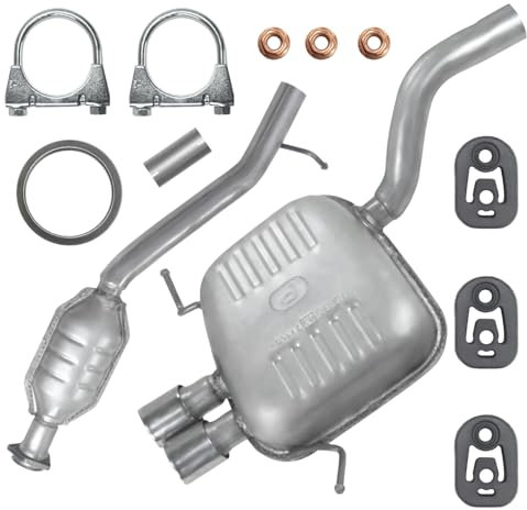 Polmo Schalldämpferset Auspuff Endtopf für Mercedes C -Klasse CL203 2002-05/2008 1.8 Coupe