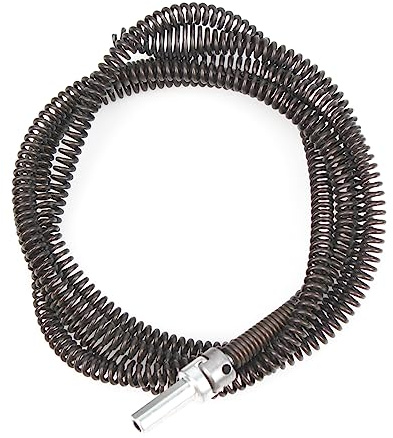Cable de barrena de drenaje con conector de taladro de 2 m, flexible, removedor de obstrucciones de fontanería, limpiador de tuberías para cocina, baño y fregadero de ducha
