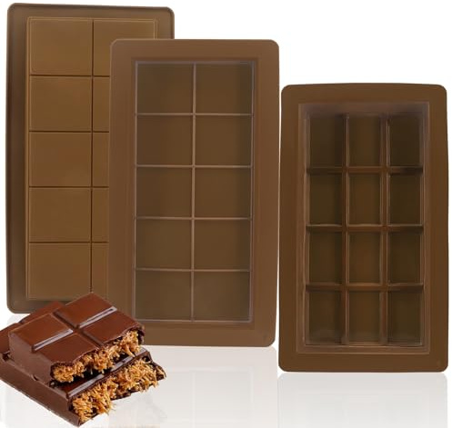 CheurYae Molde de chocolate de silicona profundo,Molde de chocolate 3 piezas,Molde de silicona Molde de chocolate Molde para chocolate Praline Candy