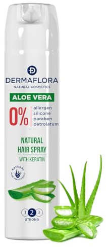 Dermaflora Aloe Vera Hair Spray with Keratin – 300ml | Moisturising & Strengthening Hair Spray for Women & Men | Lightweight Styling Mist | Sulfate-Free, Paraben-Free