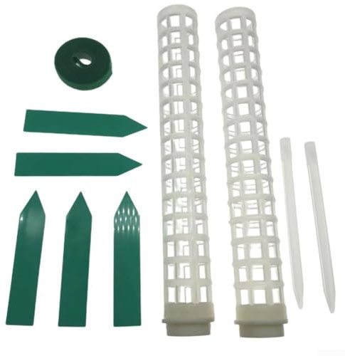 Lot de 2 colonnes grimpantes, supports pour plantes grimpantes comme le pothos et le lierre, avec piquets et attaches métalliques pour plus de stabilité