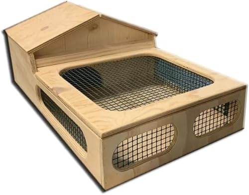 Casetta teca terrario tartarugario casa per taratarughe tartaruga di terra rettili recinto recinzione gabbia trasportino 70x40x23h