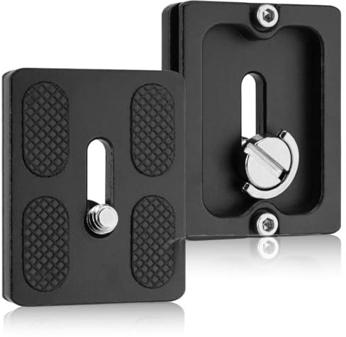 GXGM Placa De Montaje Universal Para Trípode De 2 Piezas, Soporte Para Cámara, Compatible Con Trípodes De Cámara Con Rosca De 1/4 Y Rótula Esférica (Pu50 50 Mm)