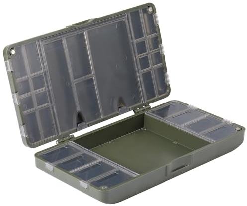 Sougayilang Caja de aparejos de pesca de carpa, cajas de almacenamiento de aparejos de pesca, organizador perfecto para carpas, organiza perfectamente ganchos y accesorios