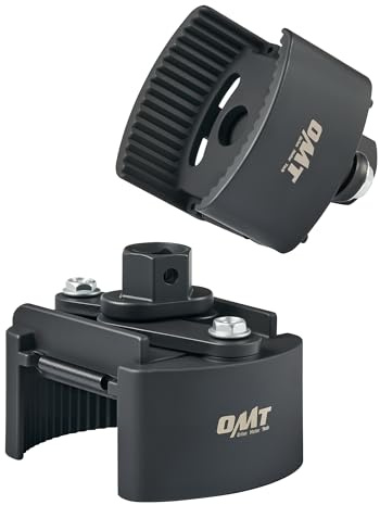 Orion Motor Tech 2 pc. Oil Filter Removal Tool, 60-80 mm & 80-105 mm Adjustable Oil Filter Wrench, Oil Filter Removal Tool, 1/2 & 22 mm Drive Universal Oil Filter Wrench, Black