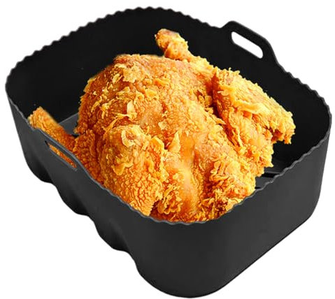 Friggitrici ad aria calda in silicone, supporto per forno a microonde, resistente alle alte temperature, per la cottura a base di carne e forno da cucina