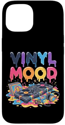 Vinile Mood Retro Dj Turntable Record Vibes Custodia per iPhone 15