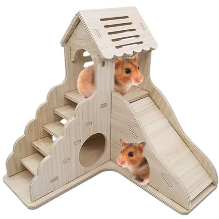 Marsvinshus Och Gömställen, Mångsidigt Chinchillahus Marsvinshus | Sofistikerad Hemmiljö För Hamster Hamsterkoja Med Stege Och Rutschkana För Smådjur