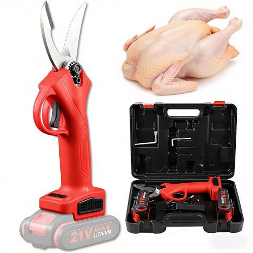 Tijeras de mano resistentes para aves Tijeras eléctricas inalámbricas para huesos de cocina Tijeras eléctricas recargables para cortar huesos de pollo