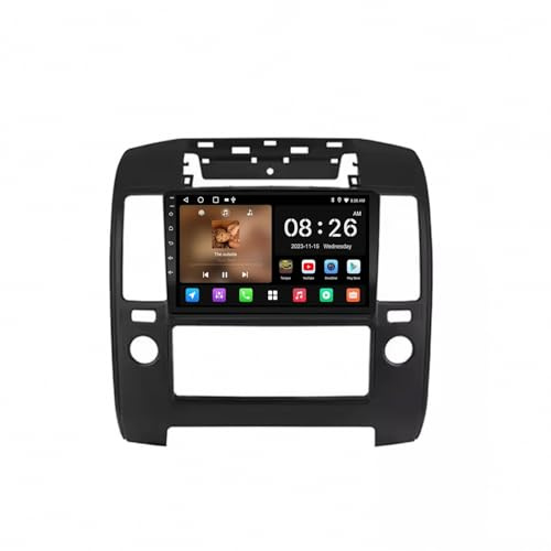 Trådlös Apple Carplay Android Auto-Skärm för NISSAN Navara 2004-2010 Backkamera, Spegellänk, Bluetooth, Röststyrning, Gps-Navigering, Aux, Röstassistent, 8 Kärna 6G+128G