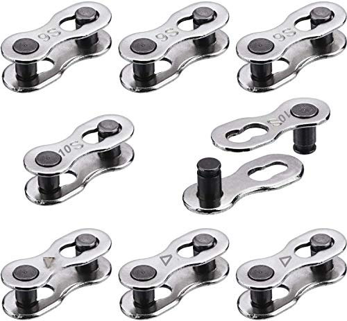 Voarge 7 Paires de Vélo Faux Lien pour 6, 7, 8, 9, 10 Chaînes de Vitesse, Maillons de Vélo Chaîne de Vélo à Remplacement Rapide Master Link Magic Joint Connector