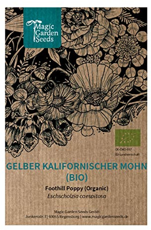 Gul kalifornisk vallmo (Eschscholzia caespitosa) Ekologisk - ca. 500 frön